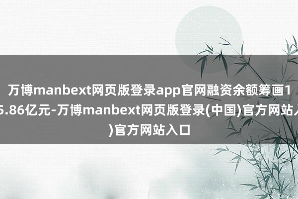 万博manbext网页版登录app官网融资余额筹画1415.