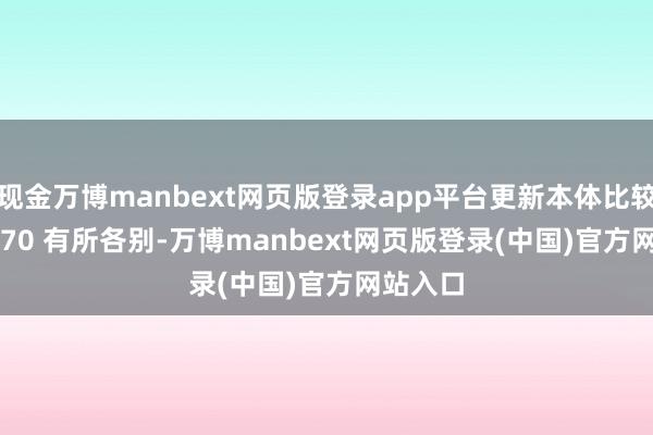 现金万博manbext网页版登录app平台更新本体比较 Mate 70 有所各别-万博manbext网页版登录(中国)官方网站入口