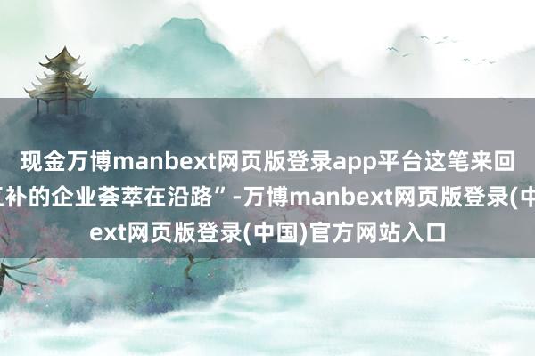现金万博manbext网页版登录app平台这笔来回“将把两家高度互补的企业荟萃在沿路”-万博manbext网页版登录(中国)官方网站入口